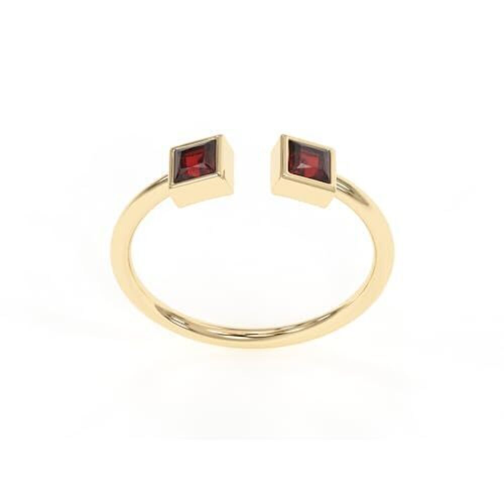7600 Red Garnet Rings, 18K Gold Rings Teen Girls That Don't Tarnish - Real